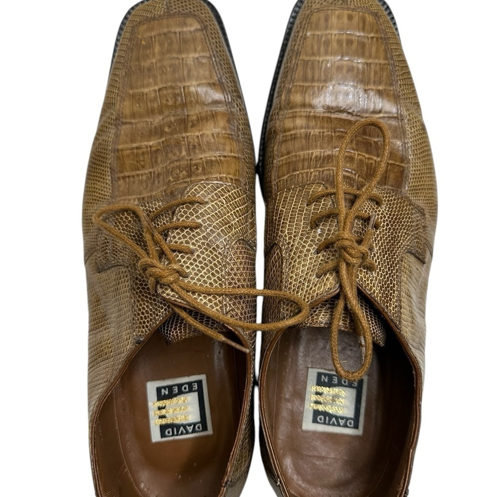 Men's Brown Leather Dress Shoes - Picture 15 of 16